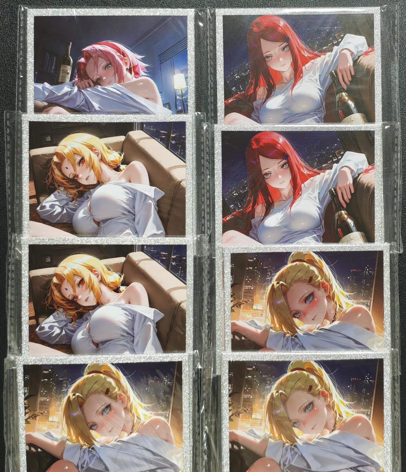 天玑星卡拍第142期《11.25周二截拍艺气风发》持续收拍收评中 满赠卡需备注 火影忍者 春野樱 纲手 玖辛奈 井野 色纸 八张 重复