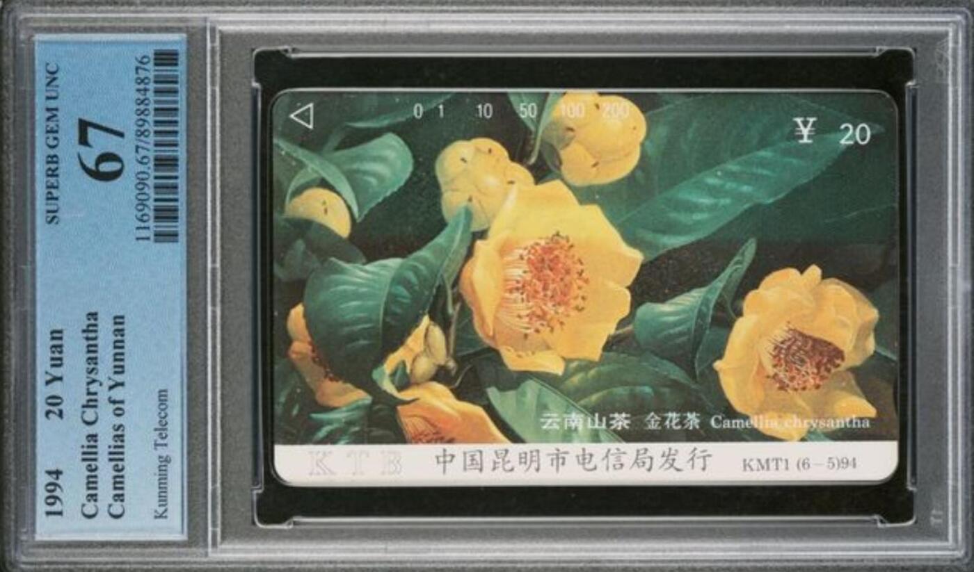 【琪哥网】评级磁卡综合场(112） 【PCGS67】云南山茶花散卡