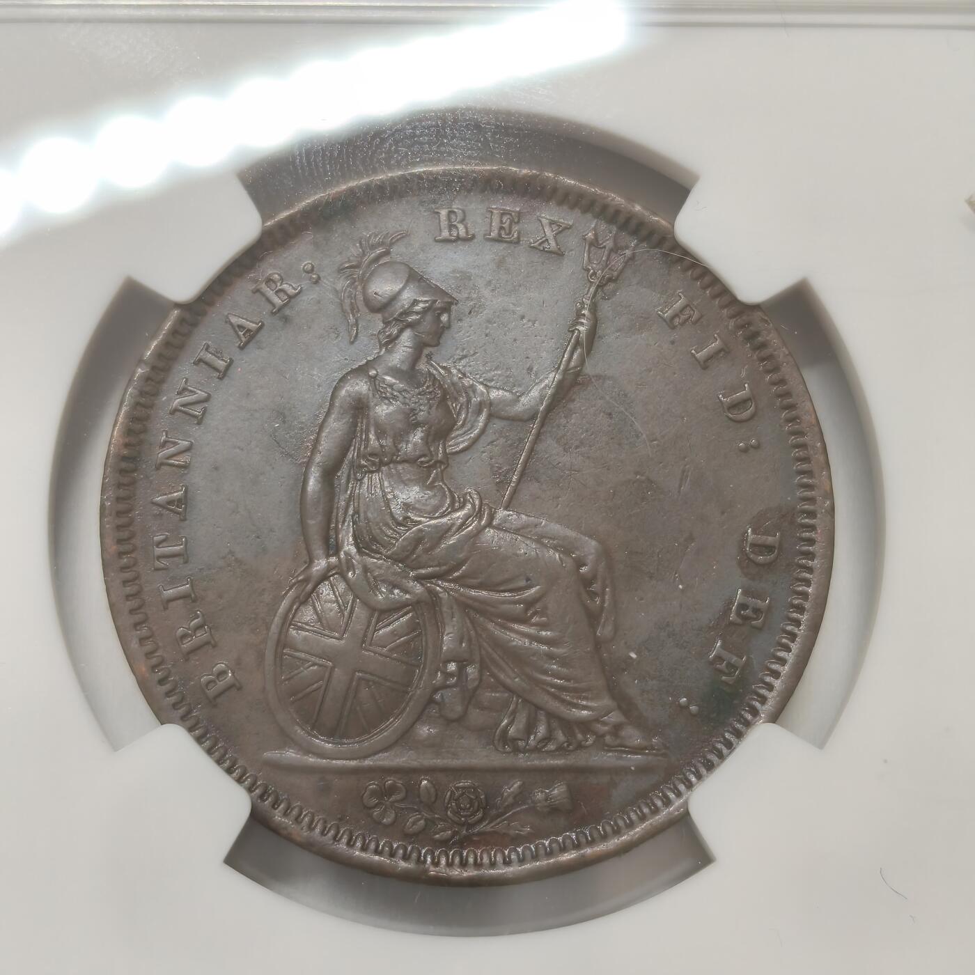 老蟹的宝藏🏴‍☠️ IV NGC AUD 英国乔治四世1826年1便士