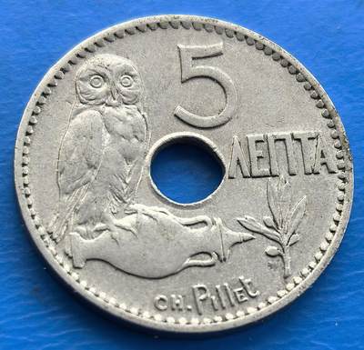 外国优质老铜币银币，周六九点倒数截拍，满百包邮，可寄存半年，喜欢朋友微信扫描二维码可直接参拍 - 希腊1912年猫头鹰