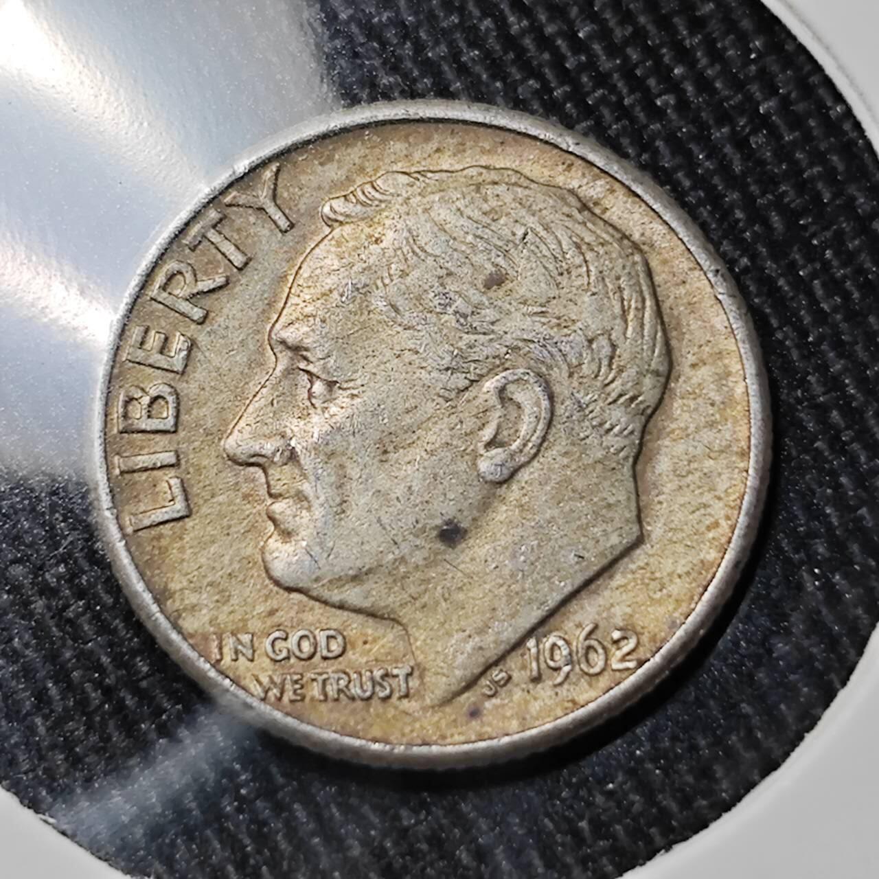 KK钱币收藏小铺 （套币 好品/批量散币 银币）专场  2月预留时间 周末发货   1962美国10分银币