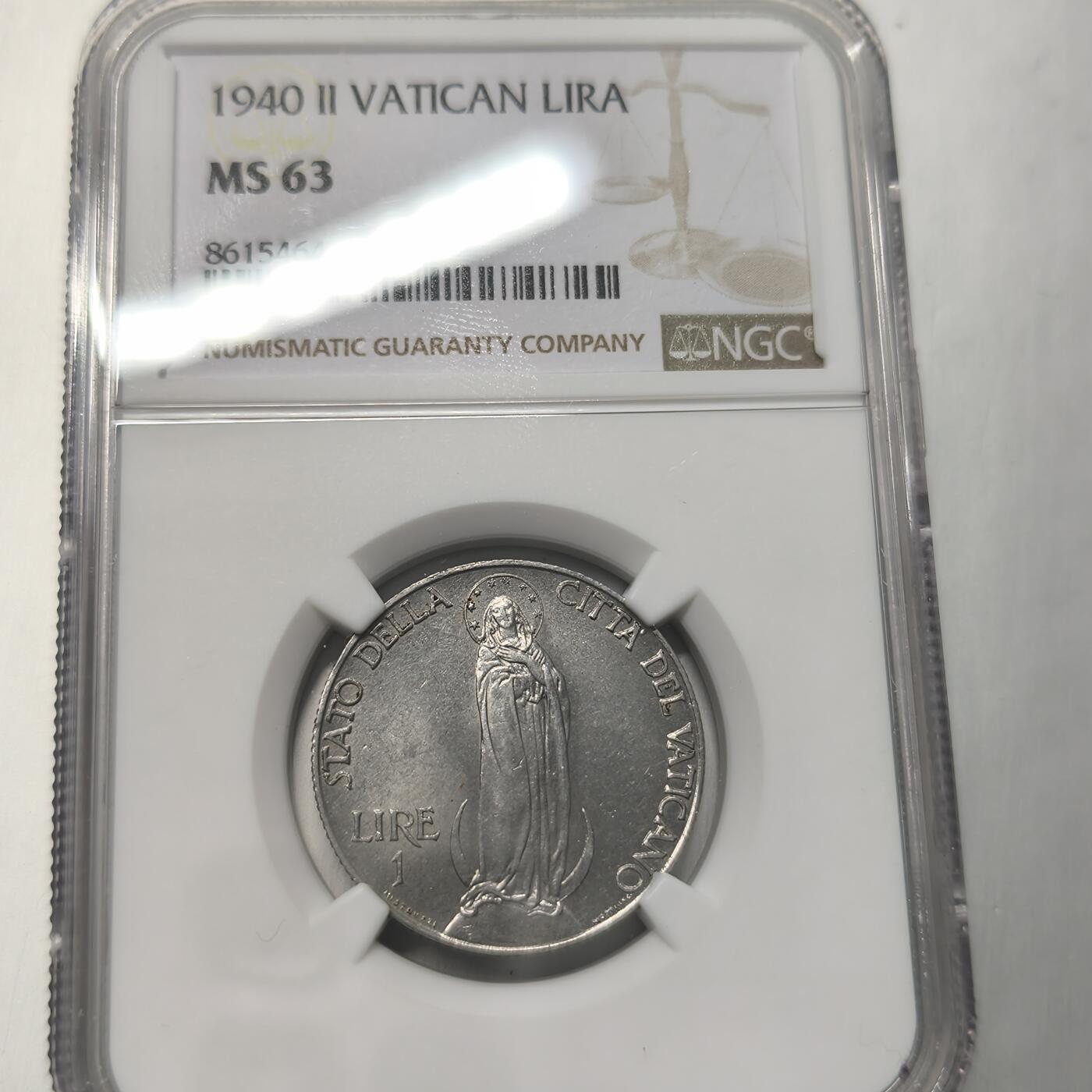 老蟹的宝藏🏴‍☠️ IV NGC MS63 梵蒂冈1940年1里拉
