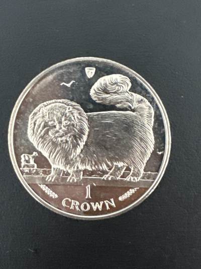 ❤️【币观天下】❤️ 第332期钱币拍卖- 2025.11.28周五晚上6点半场-长期征集拍品 - 马恩岛金丝猫1元镍质纪念币