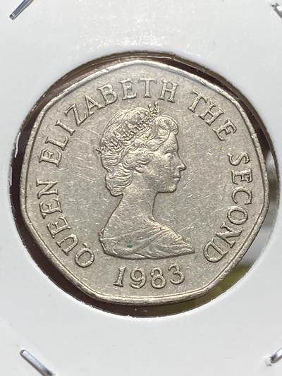 2025年第一百三十二场(总第一百五十八场）外国好品纸夹散币场(免佣金) - 英属泽西岛🇯🇪1983年20便士(伊丽莎白二世中年花冠第二版，首发年)