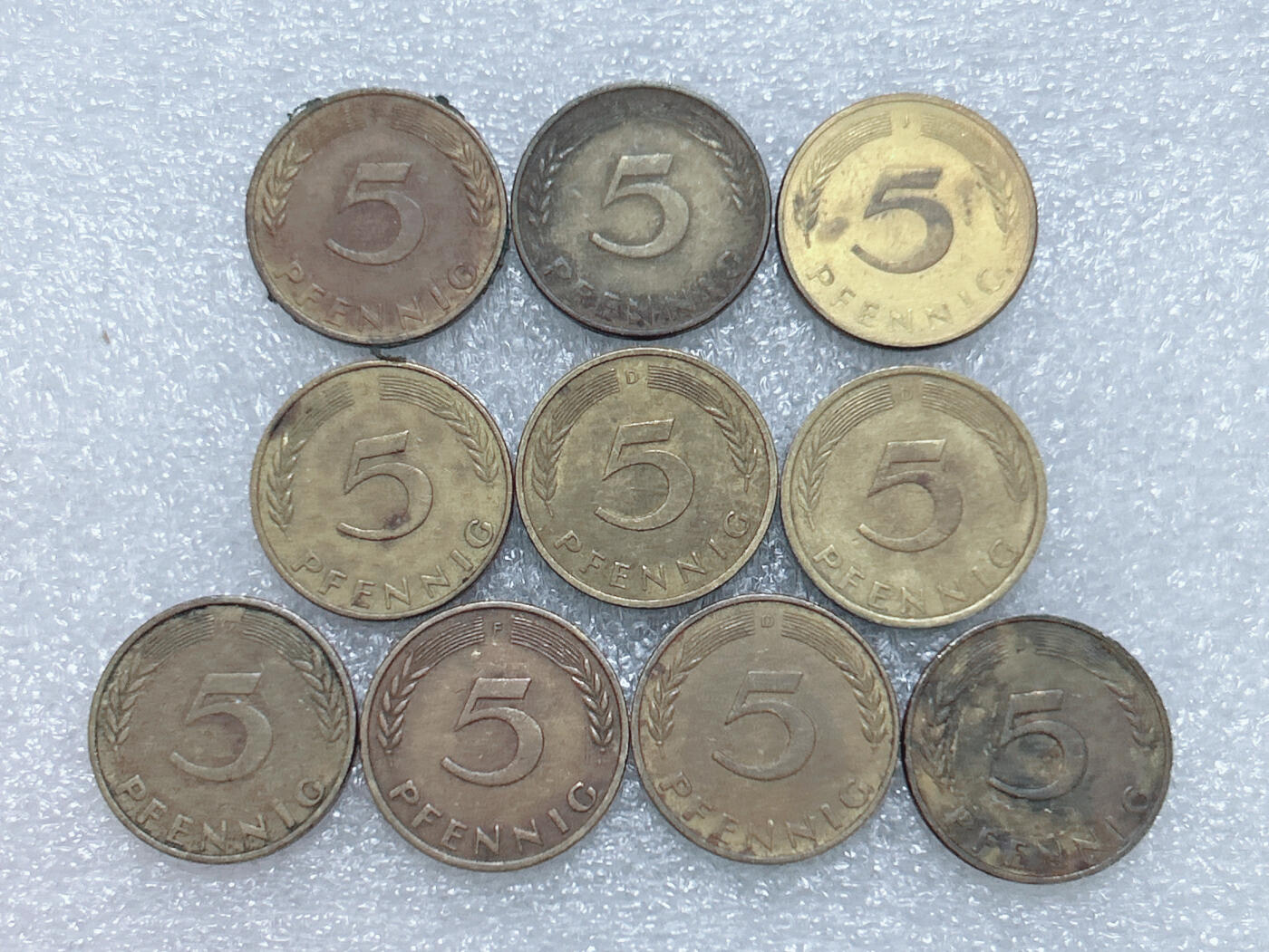 第一海外回流一元起拍收藏 散集专场  第272期 德国5芬尼硬币 10枚