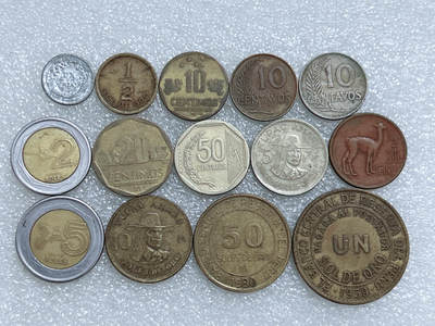 第一海外回流一元起拍收藏 散集专场  第272期 - 秘鲁硬币 14枚 无重复