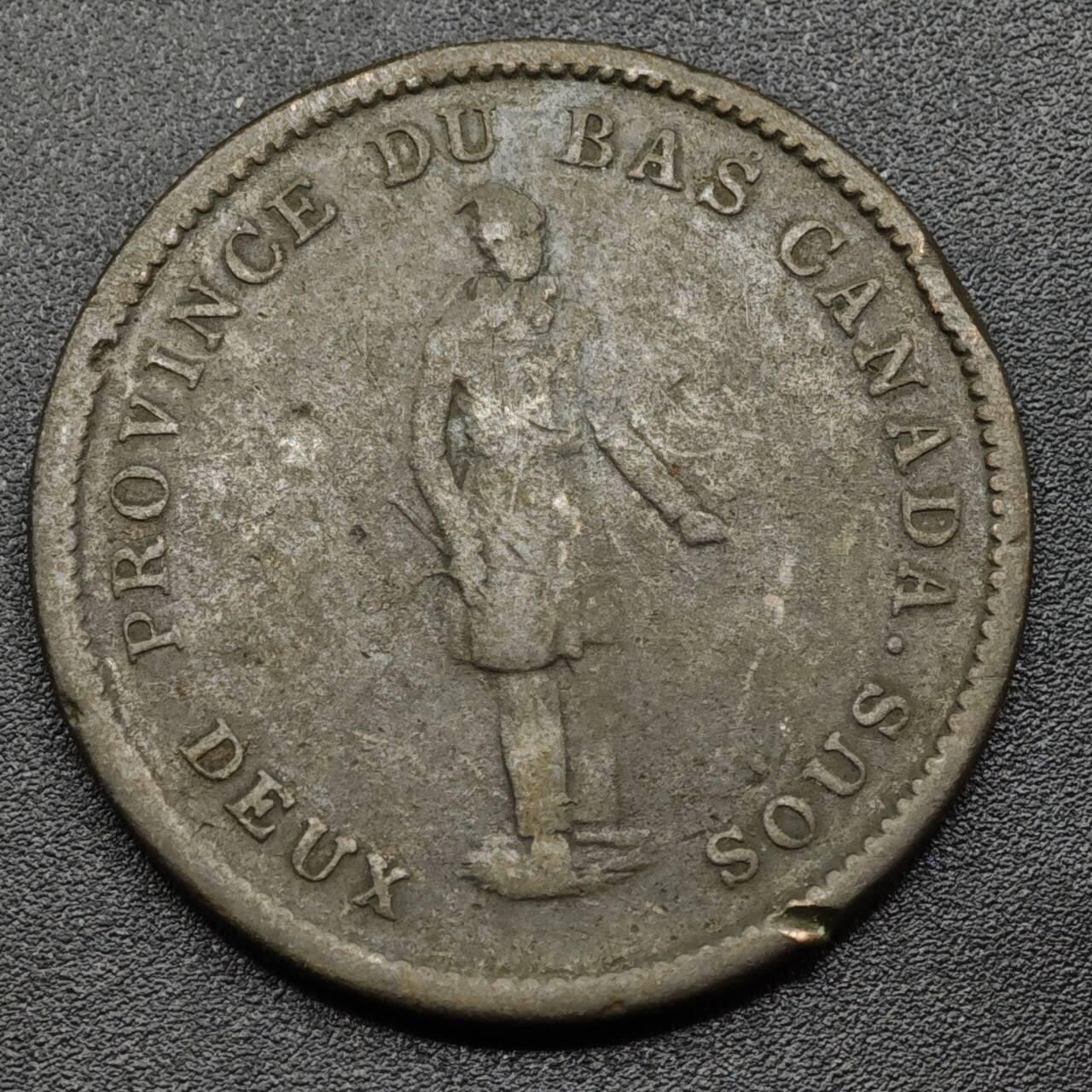 【淘币小摊】实时拍第八百零九拍   散币场   满百包邮可预留二周 每周一统一发货   下加拿大1837年一便士铜币代币