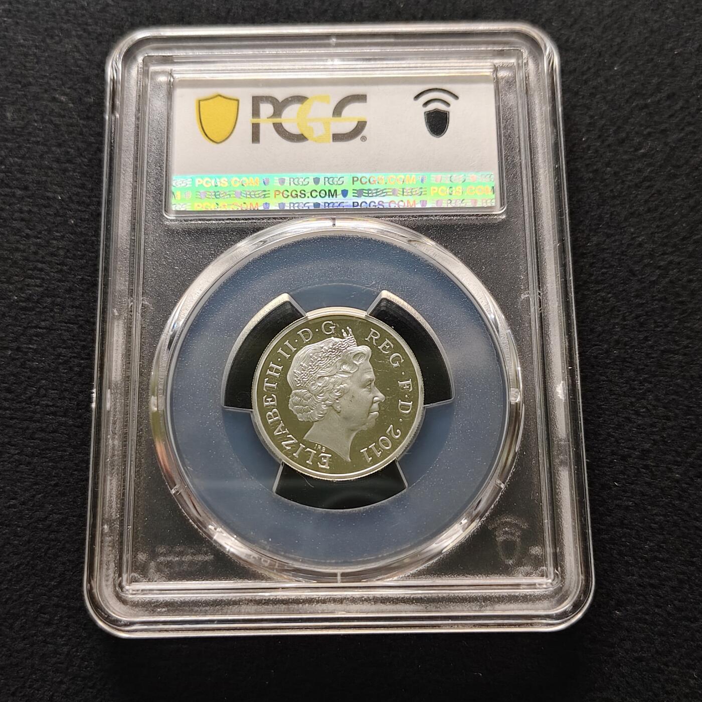 【全场包邮】纯粹捡漏拍481场（免费代拍第18场） 英国2011年1镑首府系列威尔士加的夫精制纪念币-PCGS PR68 DCAM