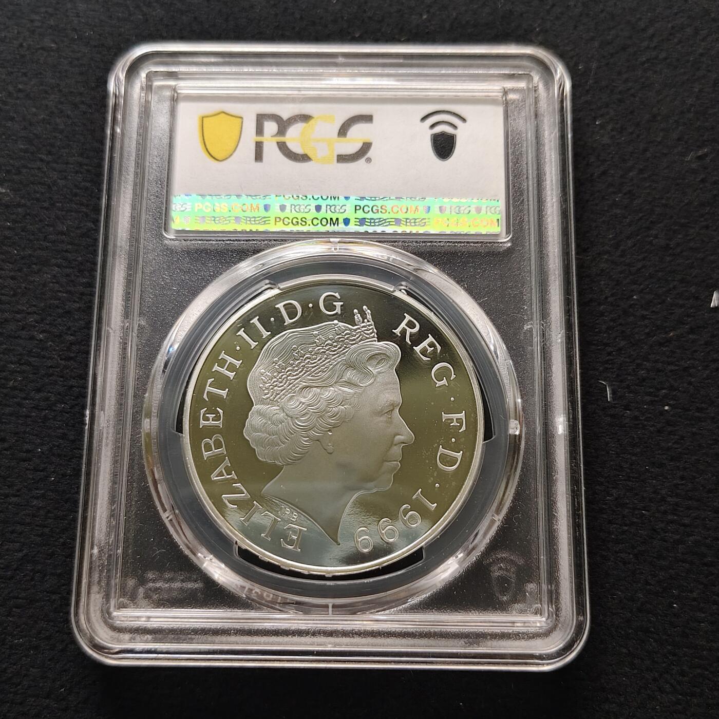 【全场包邮】纯粹捡漏拍481场（免费代拍第18场） 英国2000年5镑千禧年精制克朗型纪念银币-PCGS PR68 DCAM