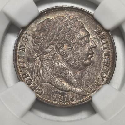 老蟹的宝藏🏴‍☠️ IV - NGC AU58 英国乔治三世1816年6便士-严评