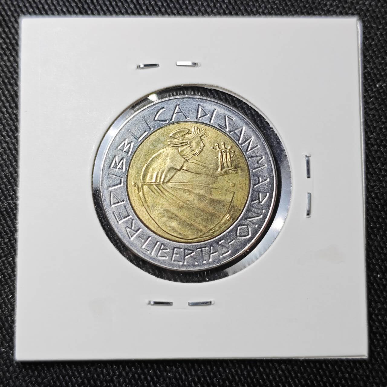 KK钱币收藏小铺 （套币 好品/批量散币 银币）专场  2月预留时间 周末发货  圣马力诺500里拉双色币 好品