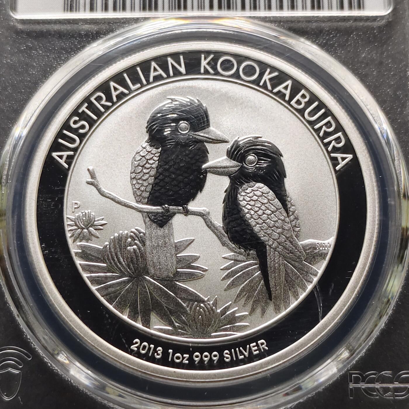 【全场包邮】纯粹捡漏拍481场（免费代拍第18场） 澳大利亚2013年1元笑翠鸟1盎司31.1克999纯银币-PCGS MS68