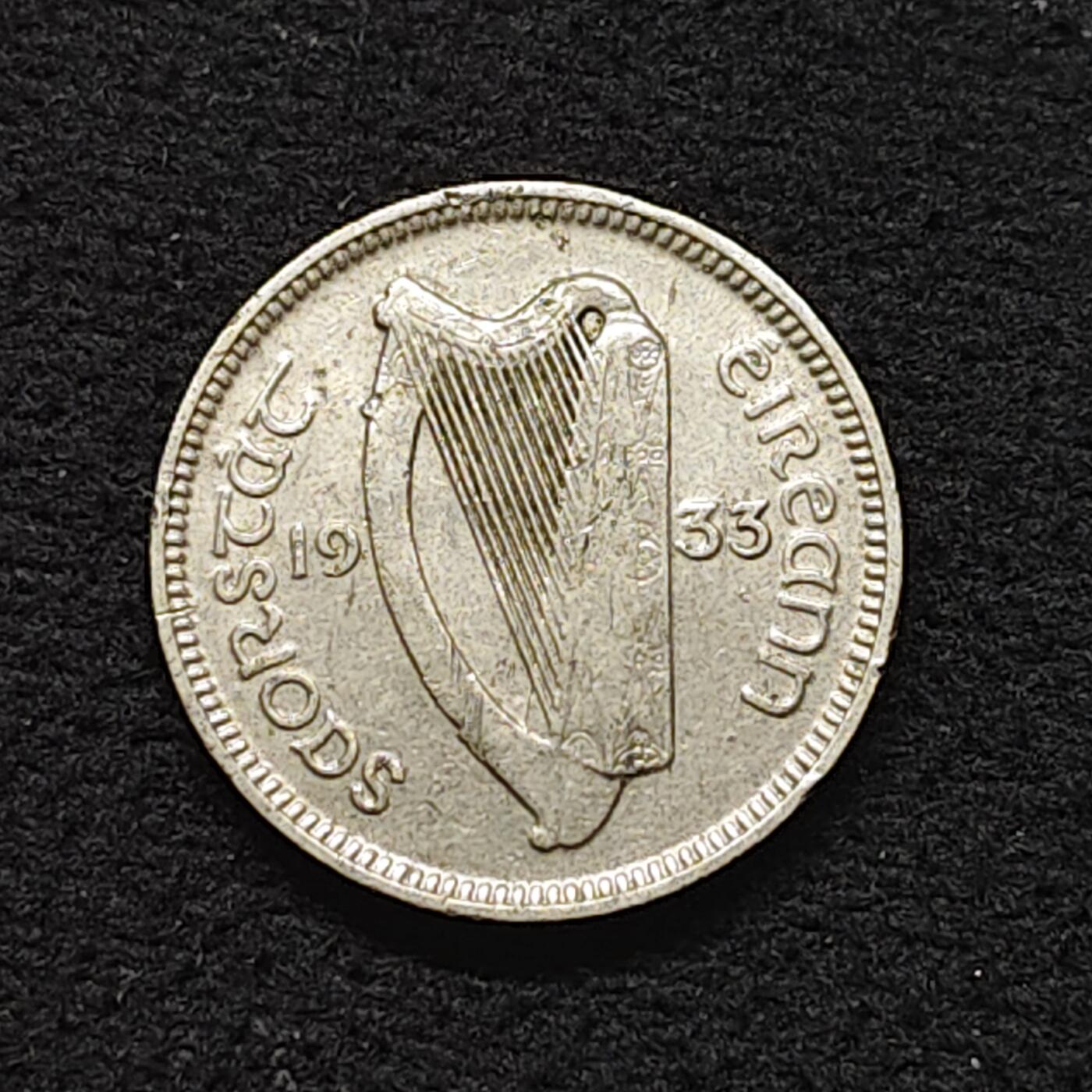 【全场包邮】纯粹捡漏拍480场（免费代拍第17场） 爱尔兰自由邦1933年兔子3便士