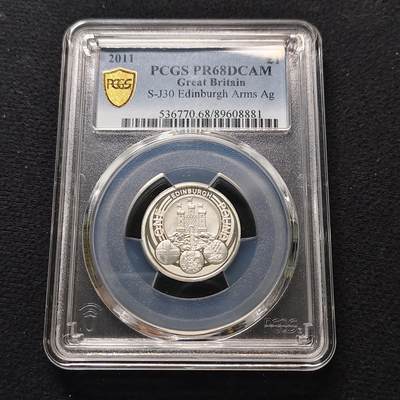 【全场包邮】纯粹捡漏拍481场（免费代拍第18场） - 英国2011年1镑首府系列苏格兰爱丁堡精制纪念银币-PCGS PR68 DCAM