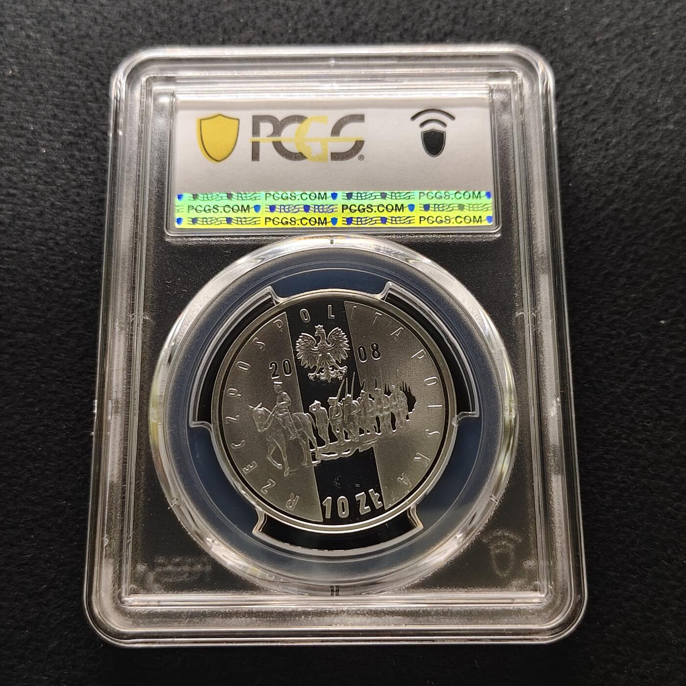 【全场包邮】纯粹捡漏拍481场（免费代拍第18场） 波兰2008年10兹洛提波兰起义90周年彩色精制纪念银币-PCGS PR69 DCAM