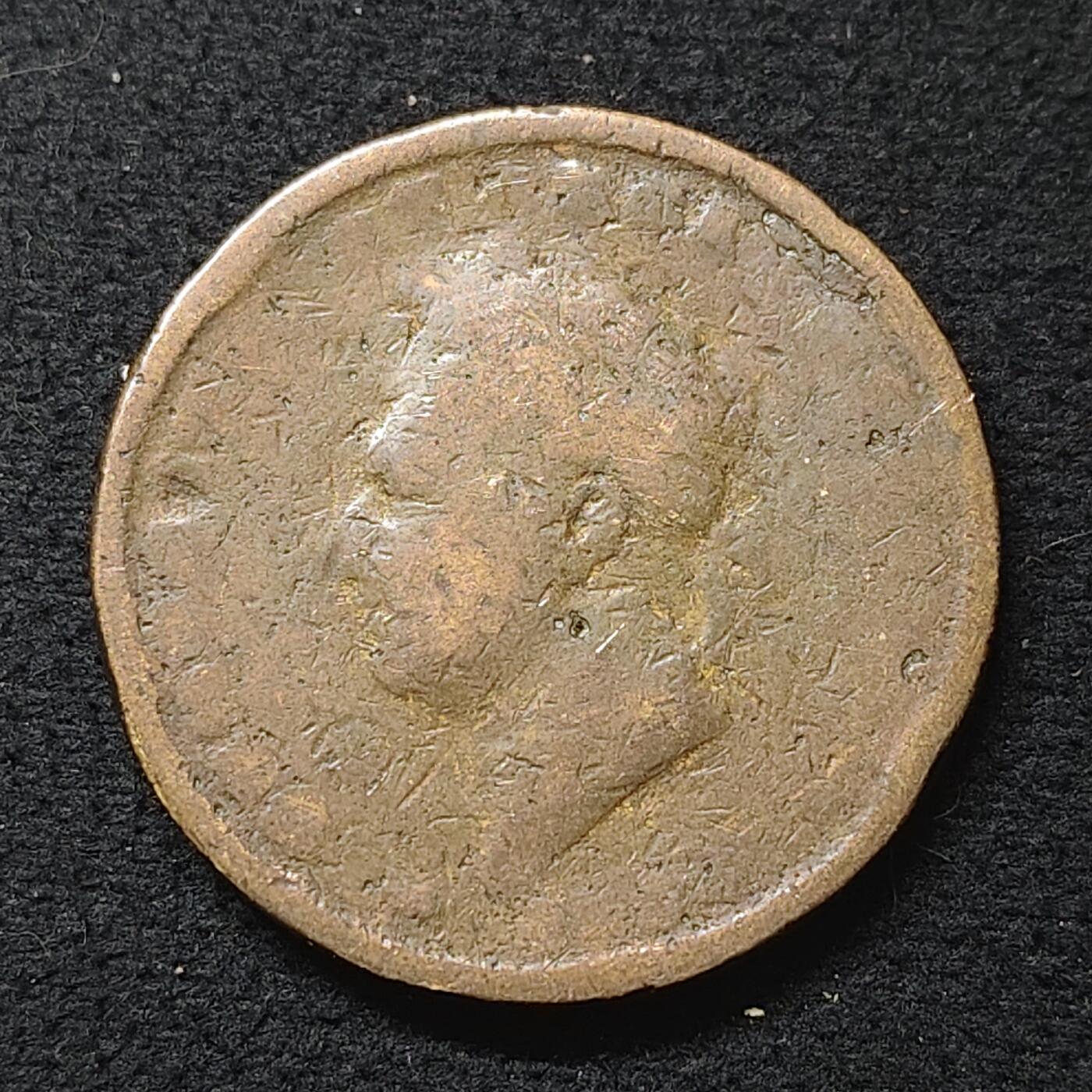 【全场包邮】纯粹捡漏拍480场（免费代拍第17场） 英国年份磨损乔治四世1/2便士铜币