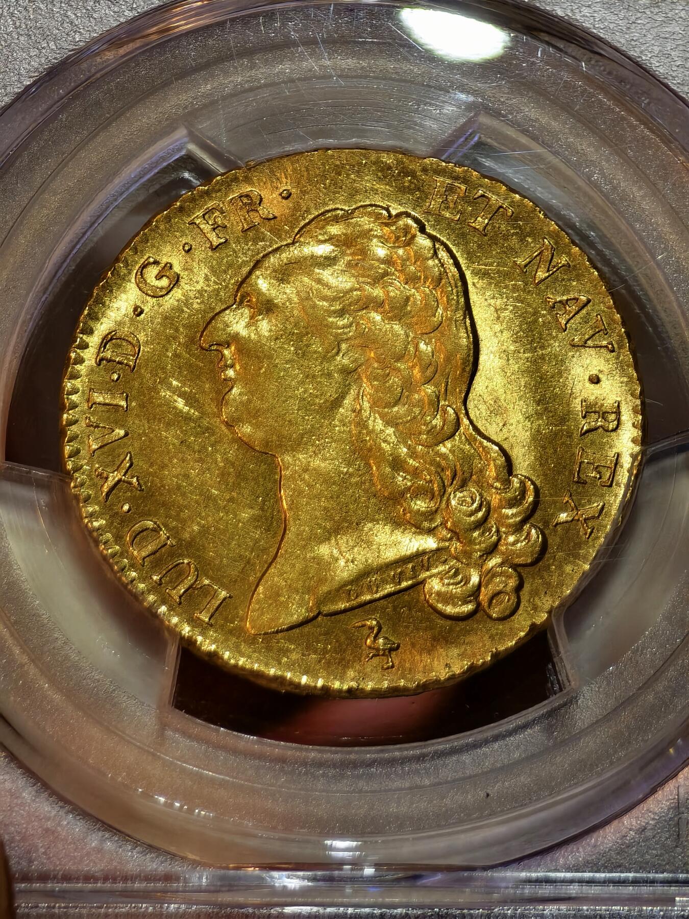 PCGS-MS62法国1786年路易十六2路易金币
