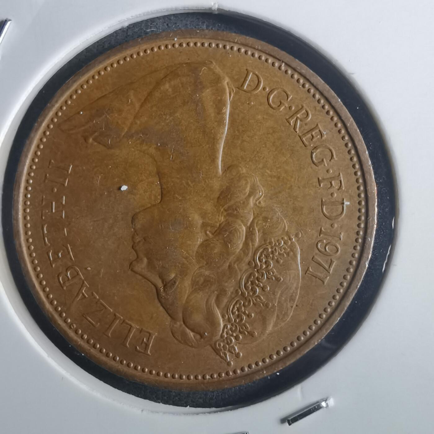 沼泽如烟--第914场 英国1971年2便士