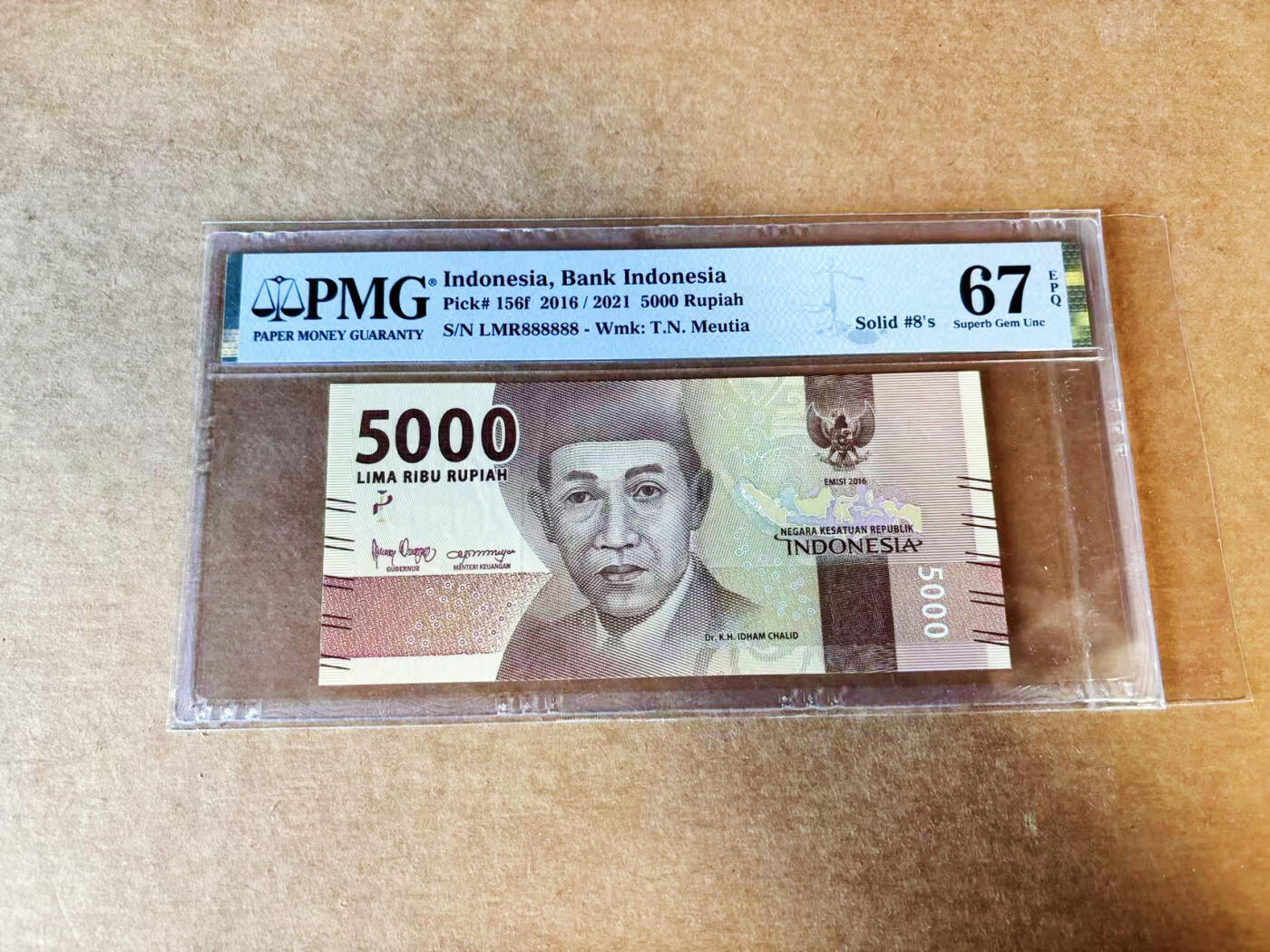 【Blue Auction】世界纸币精拍第755期——18级TOP拍卖/信誉/品质/专业/高效💫 【全同8】印尼 2021年5000卢比 PMG67EPQ 