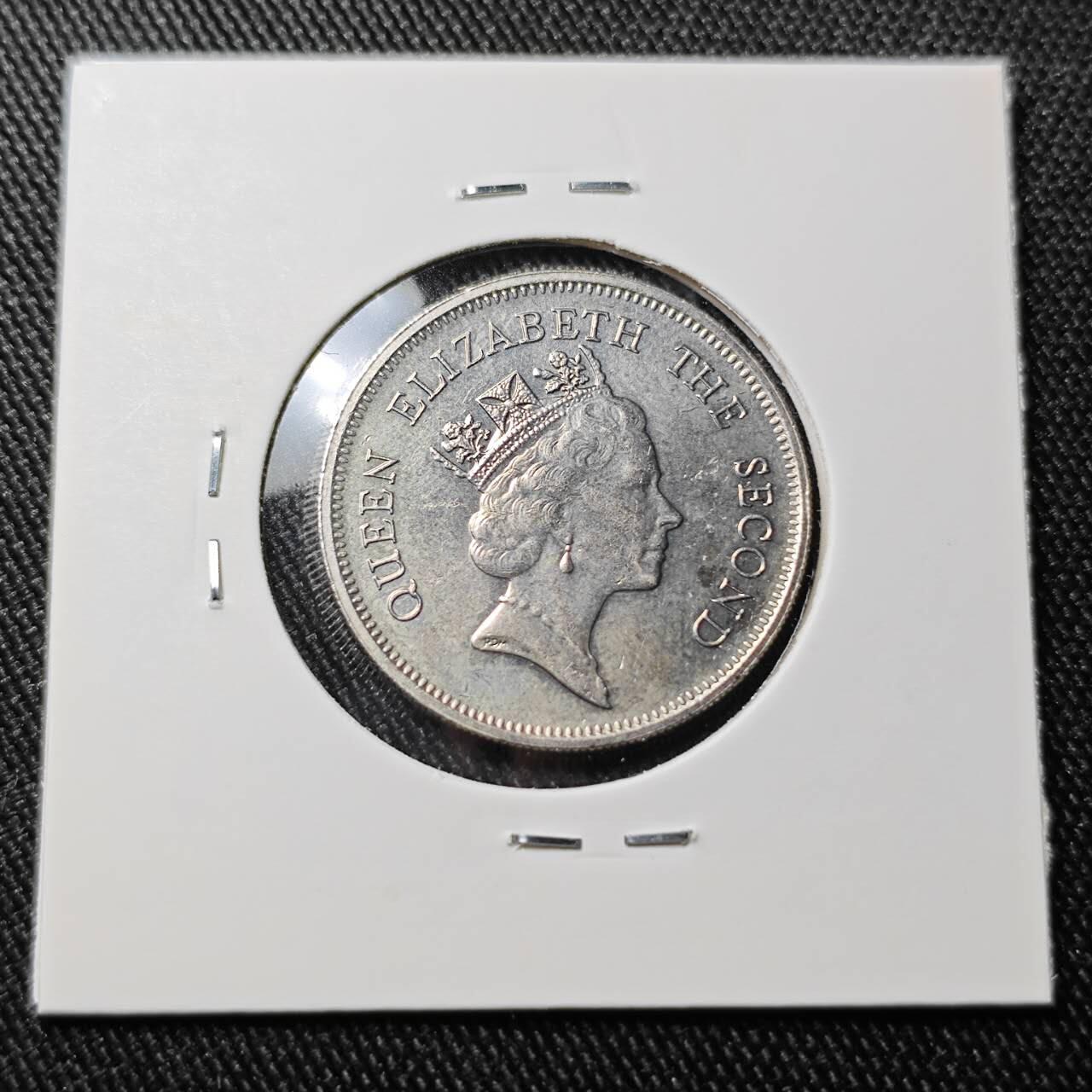 KK钱币收藏小铺 （套币 好品/批量散币 银币）专场  2月预留时间 周末发货  1987香港花冠女王一元 好品