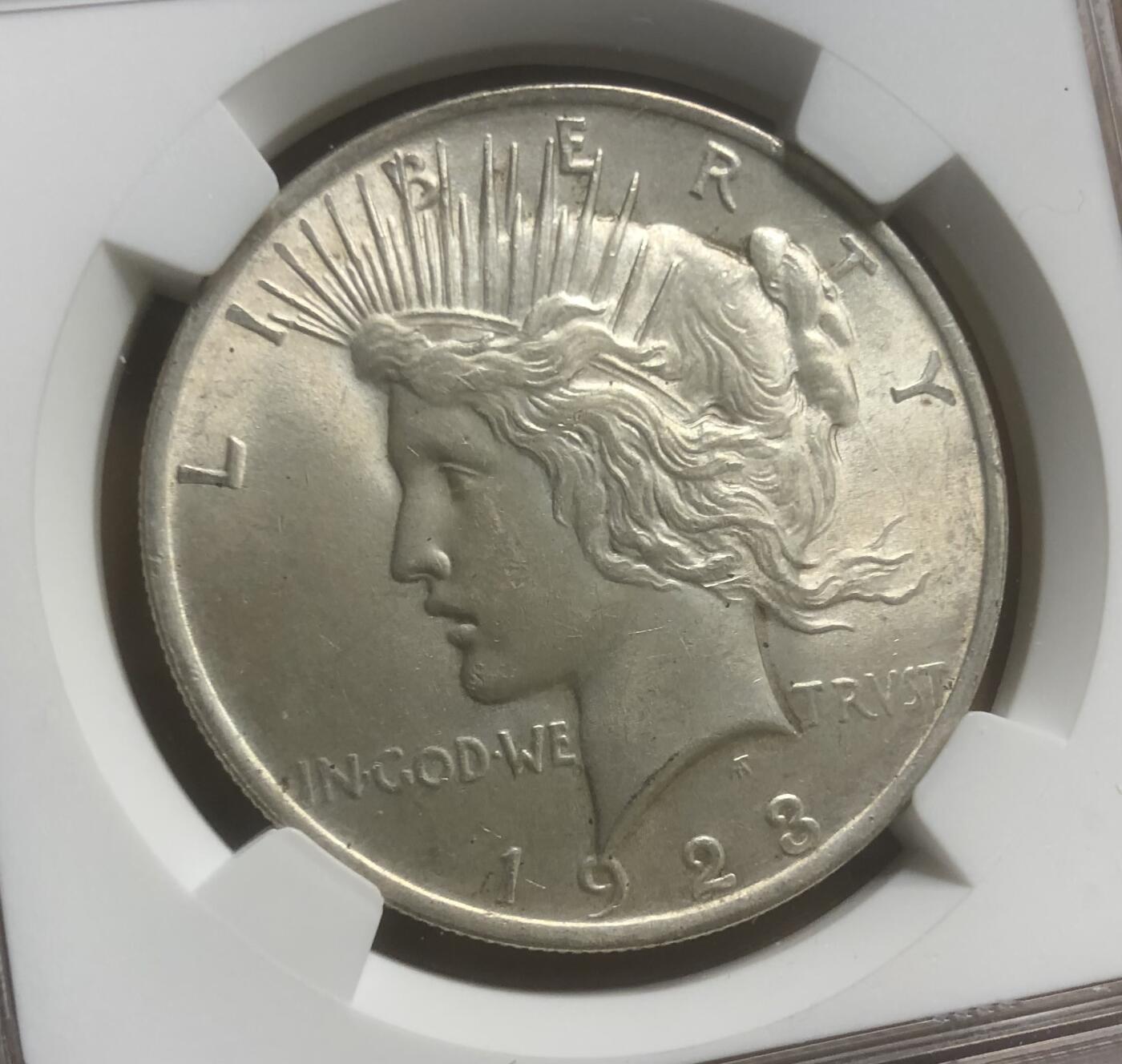 美国和平大银币NGC MS64低评