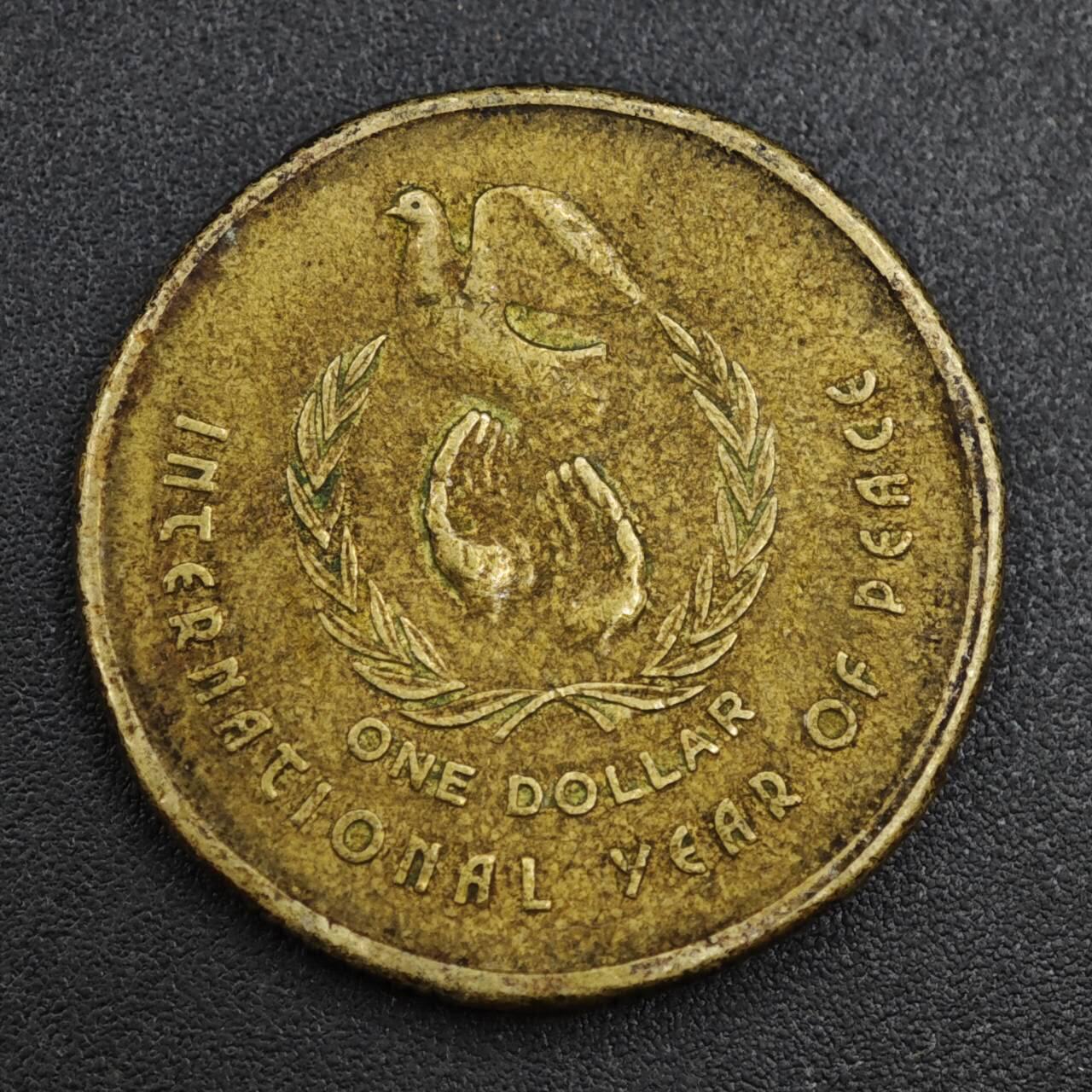 【淘币小摊】实时拍第八百一十拍   散币场   满百包邮可预留二周 每周一统一发货   澳大利亚1986年1元和平年铜币