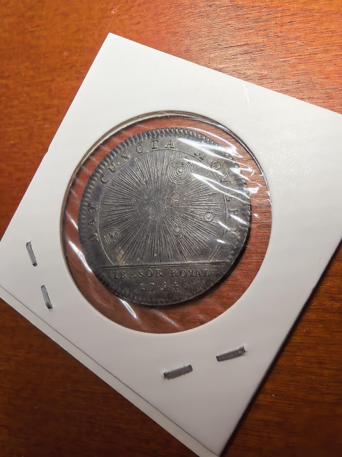 长老汇蛇年精选第七十九场拍卖 1754法国路易十五（1715-1774）皇家金库银代币，背面星空图，6.93克，28.5MM