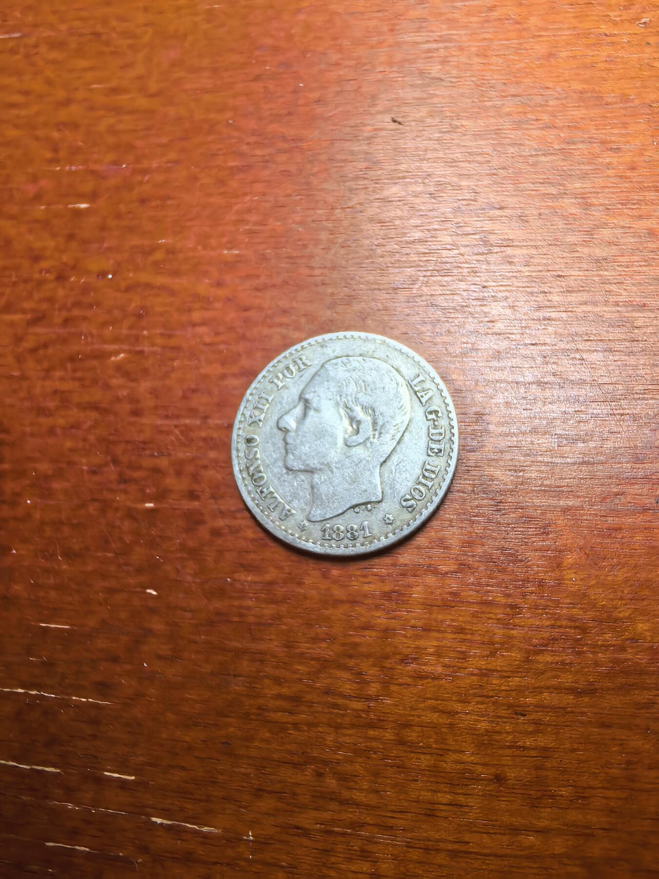 长老汇蛇年精选第七十九场拍卖 1881西班牙阿方索十二世50分银币，2.5克835银