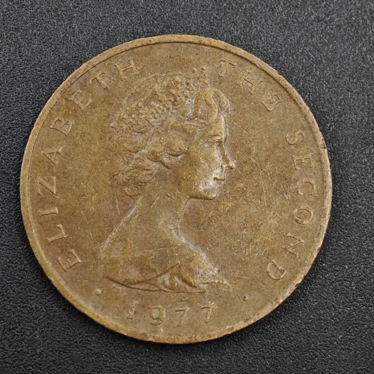 【淘币小摊】实时拍第八百一十拍   散币场   满百包邮可预留二周 每周一统一发货   马恩岛1977年2便士铜币