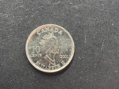 邮泉阁限时拍卖第三十七场 英国殖民地、属地硬币专场（硬币在国外。请付邮费6元。） - 加拿大2001年10分纪念币