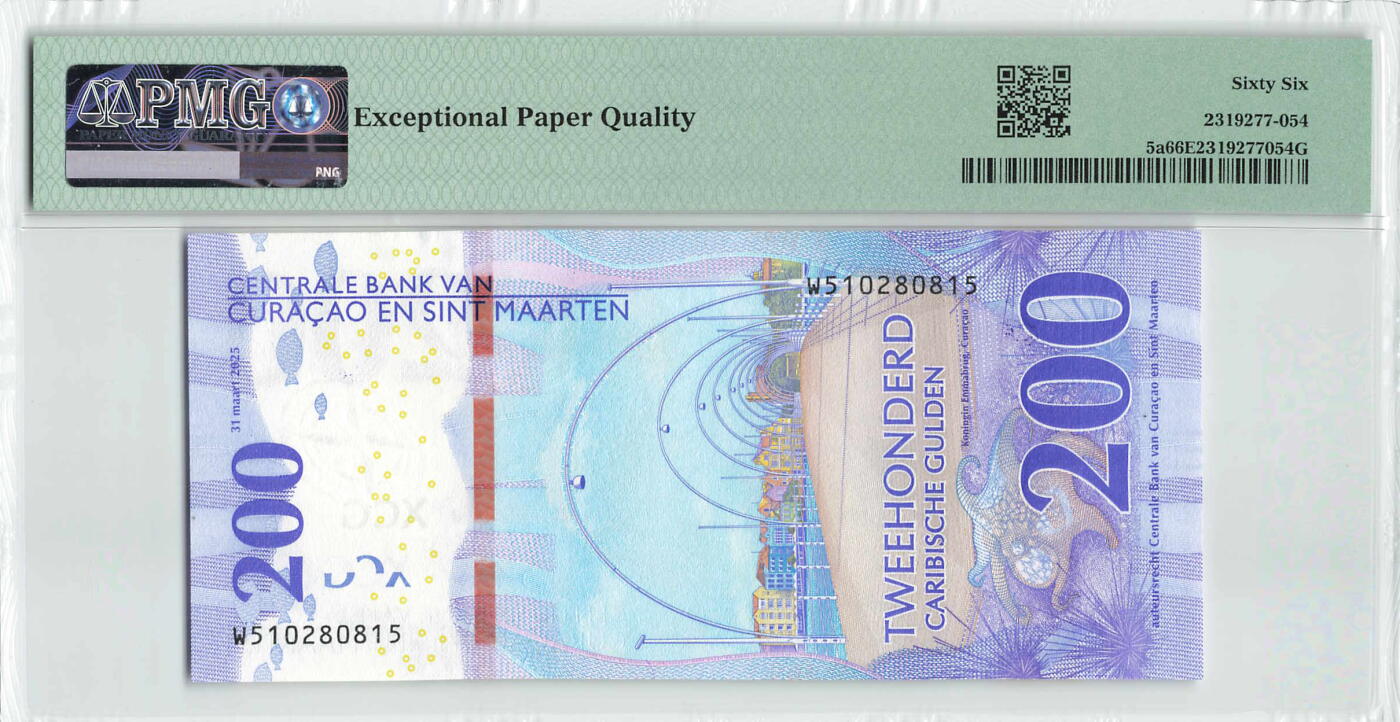 小福收藏拍卖第196期 评级币精选场 本期有68分倒置号布隆迪世界最大纸币 泰国69年10铢纪念钞0A冠百位倒置号  文莱06年500吉令特首年首冠 丹麦经典大松鼠 俄罗斯 玻利维亚 东加勒比 亚美尼亚等多国精美高分珍稀老钞精品纸币 库拉索和圣马丁 2025年 200盾 最高值少见 无47 精美 PMG66 EPQ