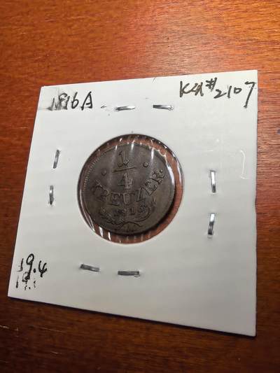 长老汇蛇年精选第七十九场拍卖 - 1816奥地利1/4克洛泽铜币