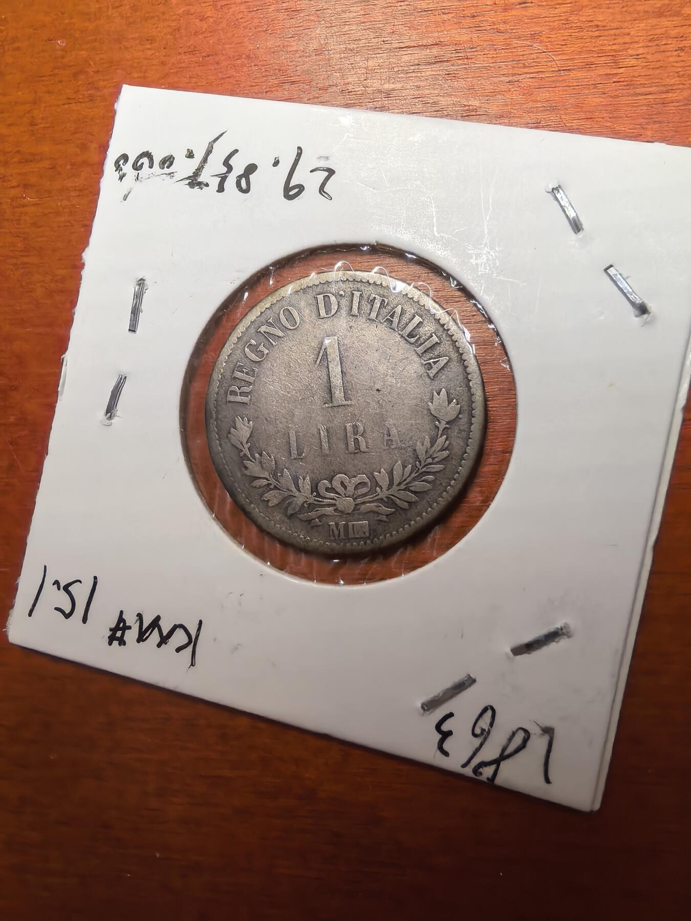 长老汇蛇年精选第七十九场拍卖 1863意大利伊曼纽尔二世1里拉银币