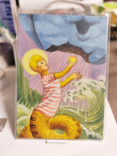 阳大大卡牌拍卖第84期（持续收拍品，周六晚上九点截拍，进群福利早知道） - 【手绘卡】画师天浩 猴娃补天 手绘卡