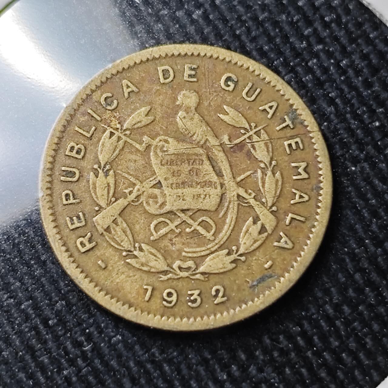 KK钱币收藏小铺 （套币 好品/批量散币 银币）专场  2月预留时间 周末发货  1932危地马拉0.5分铜币