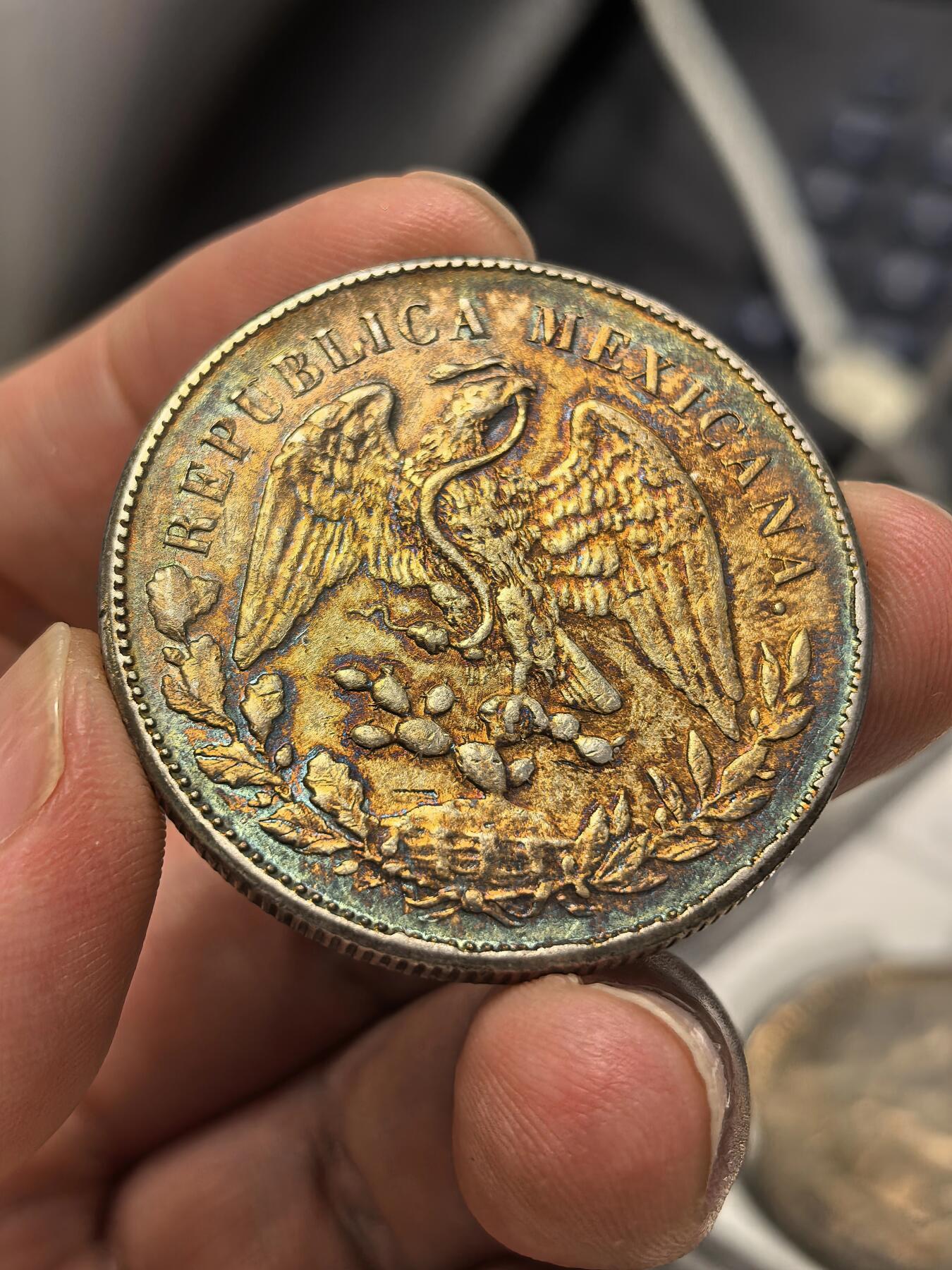 博洋堂世界钱币拍卖第149期（全场包邮） 墨西哥1898MO AM直边鹰洋 少见原铸 五彩