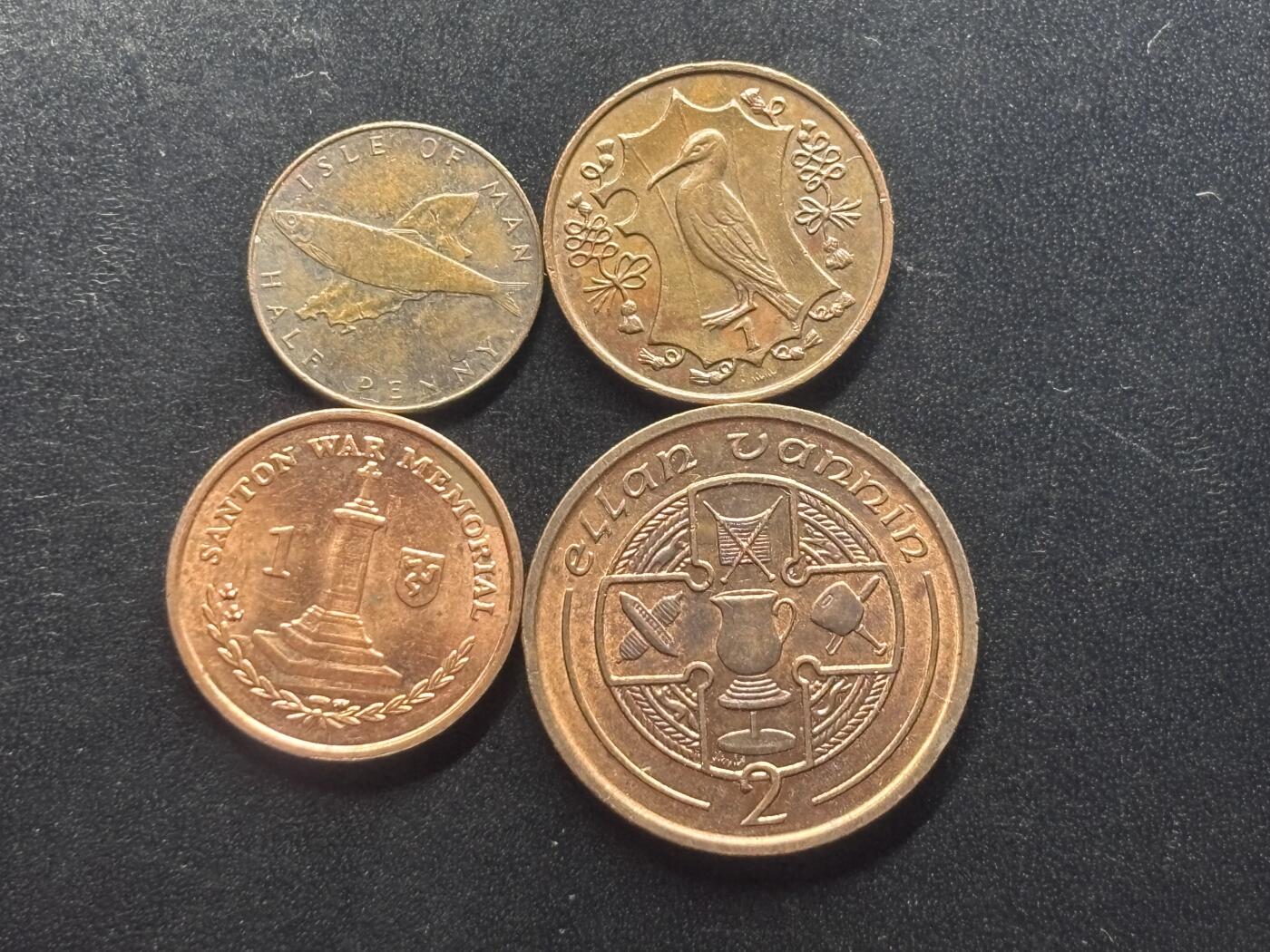 邮泉阁限时拍卖第三十七场 英国殖民地、属地硬币专场（硬币在国外。请付邮费6元。） 马恩岛4枚