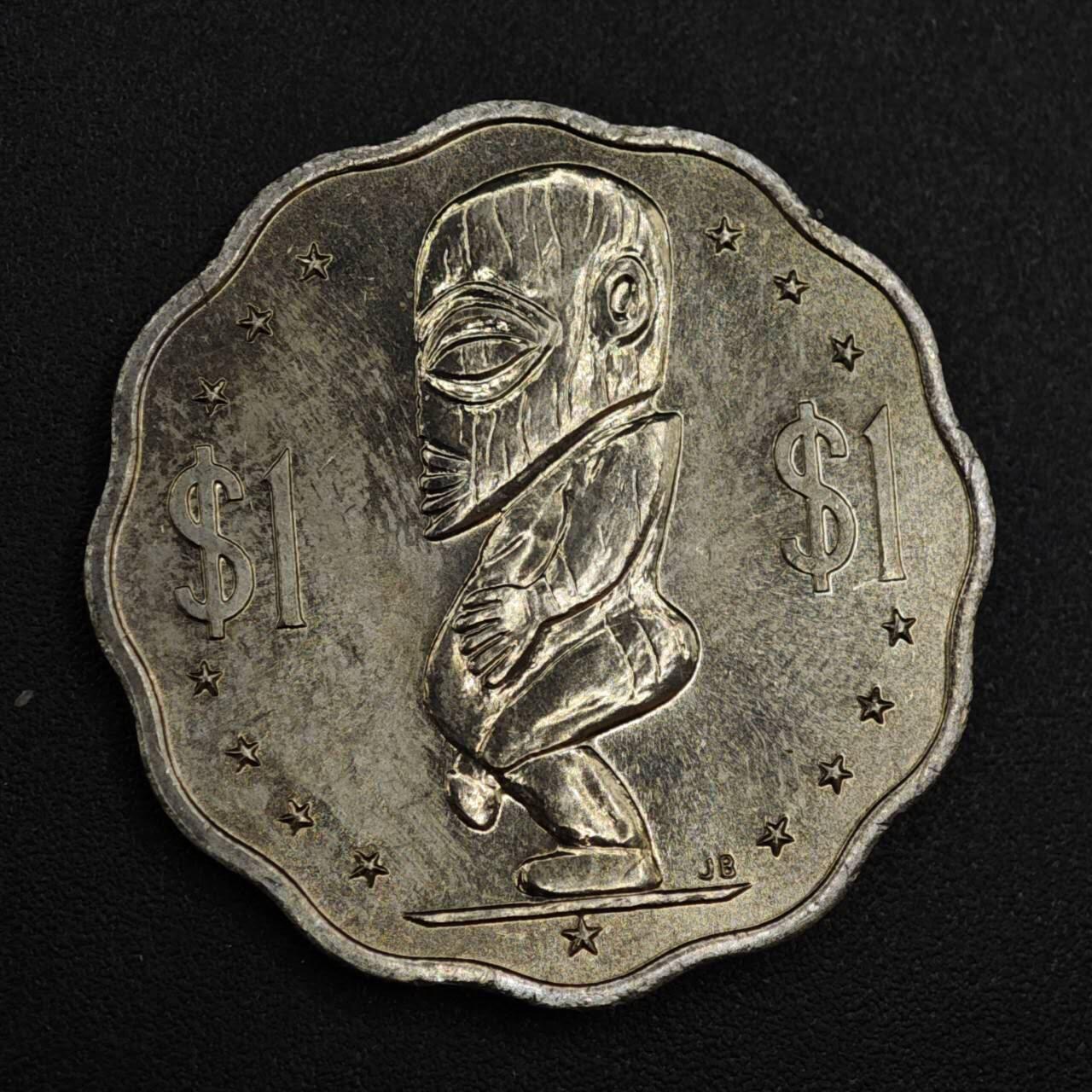 【淘币小摊】实时拍第八百一十拍   散币场   满百包邮可预留二周 每周一统一发货   库克群岛1992年1元生殖图腾