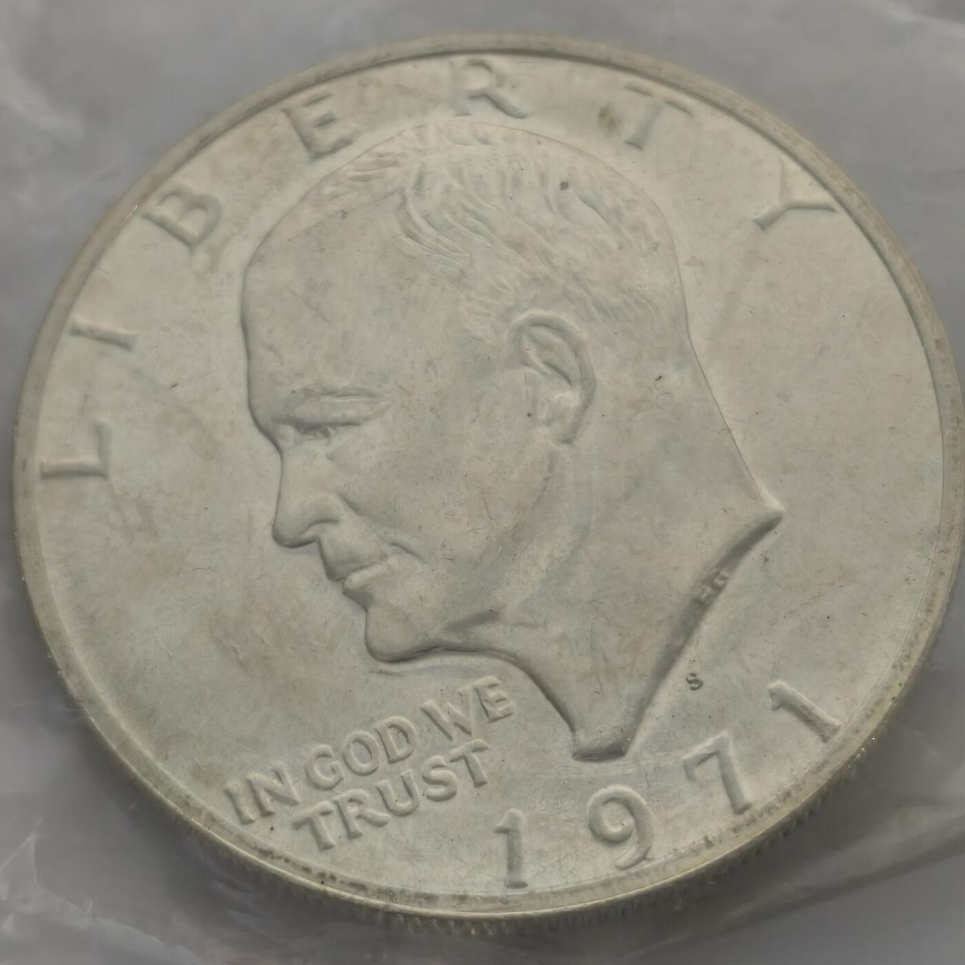 老蟹的宝藏🏴‍☠️ IV 美国1971年艾森豪威尔1美元银币-铸币厂原包装
