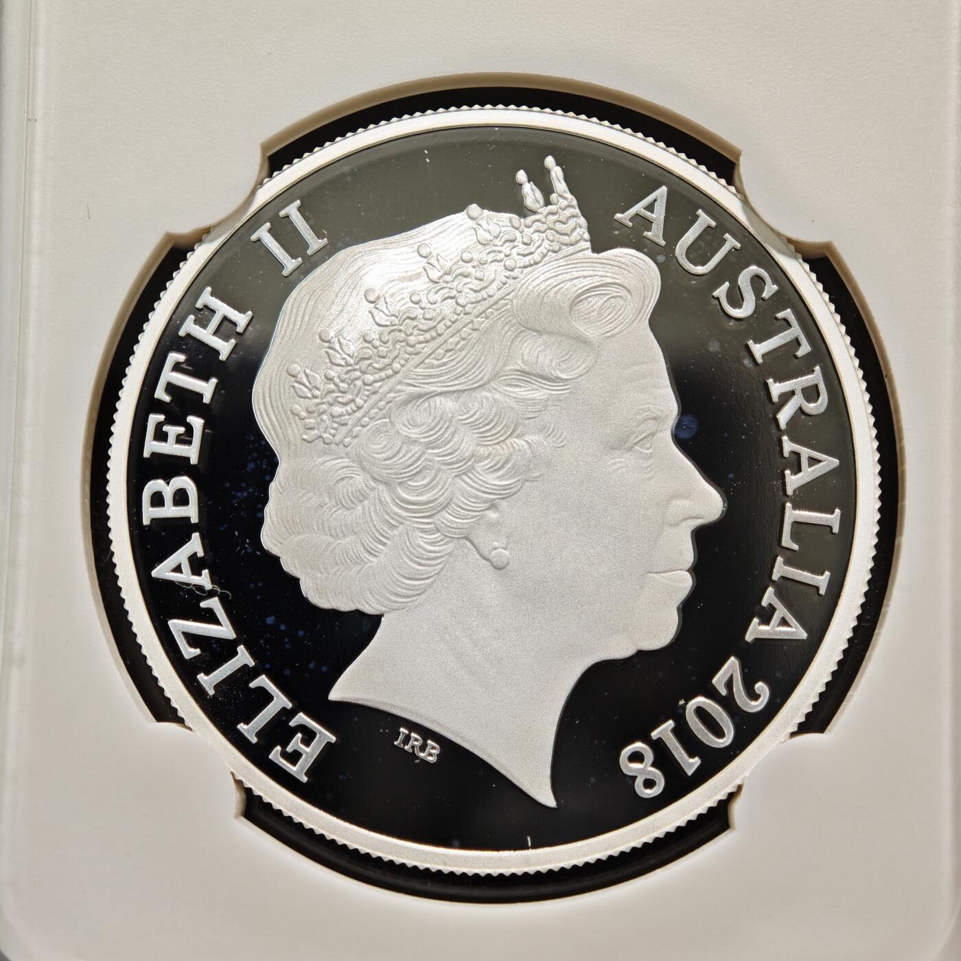 【德藏】世界币章拍卖第155期（拍品征集中~欢迎藏友联系） 2枚一组 2018年 澳大利亚俄罗斯世界杯1元纪念银币 封装版 1盎司 999银