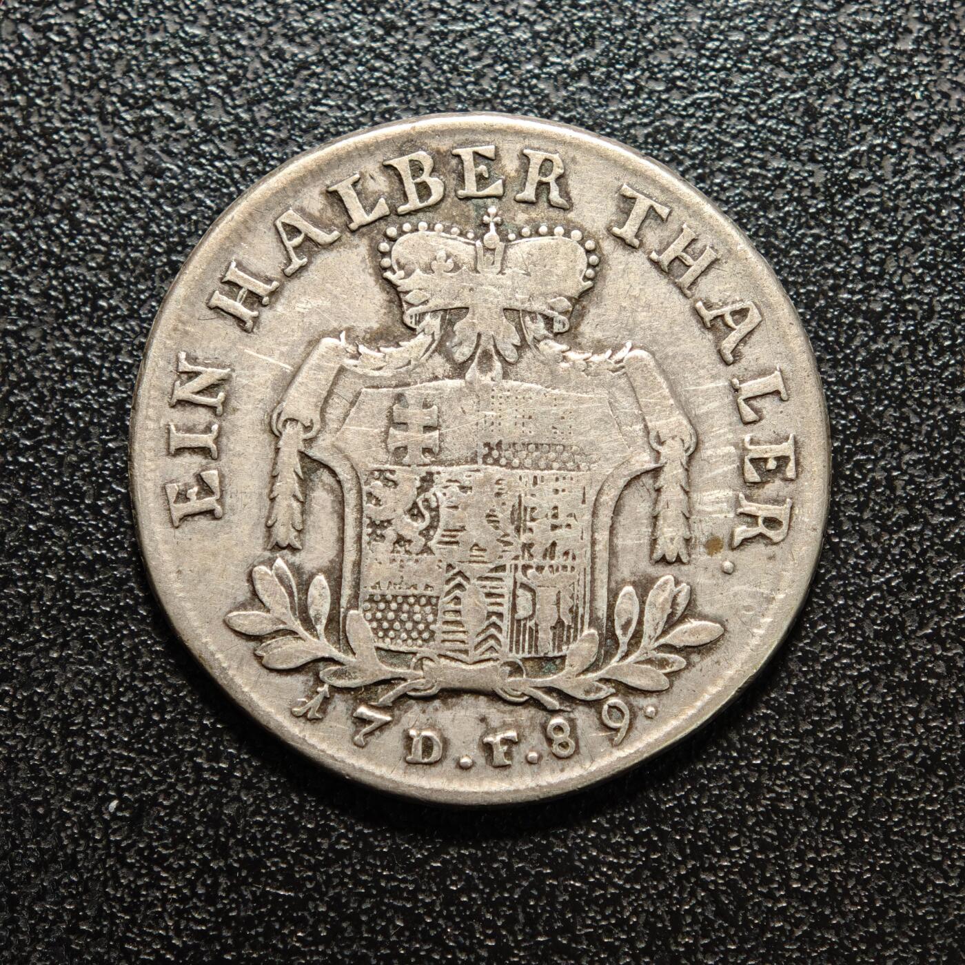 【德藏】世界币章拍卖第155期（拍品征集中~欢迎藏友联系） 1789年 德国黑森卡尔泰勒银币 直径约：28mm；重约：9.3g