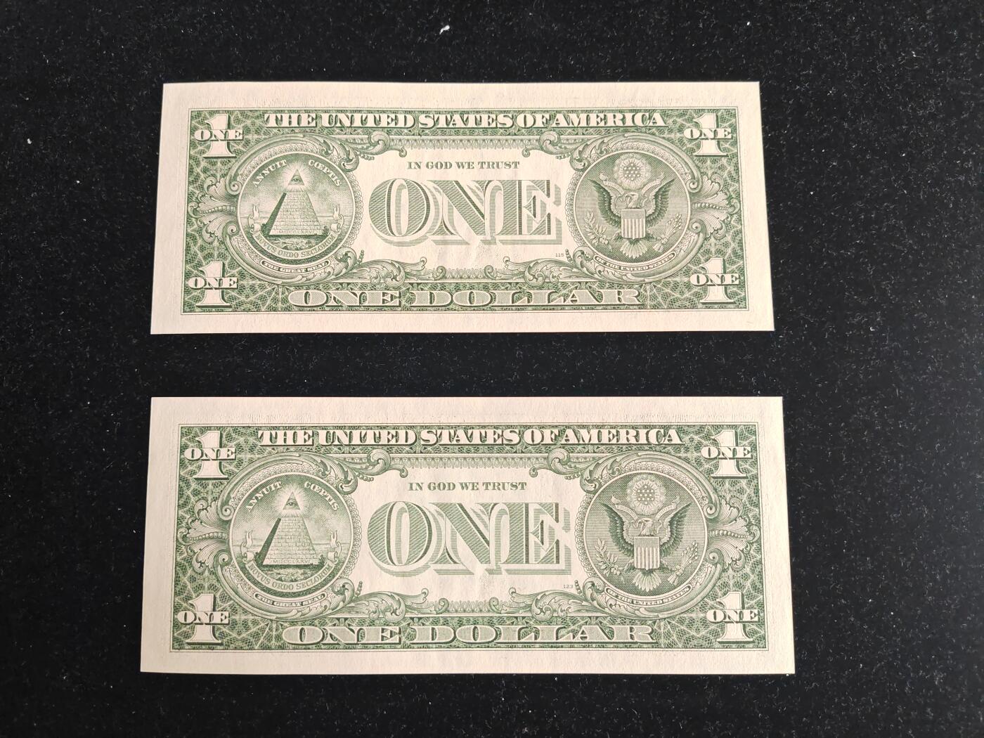 美国纸币 2001年 稀少I区 1美元 首发A冠 无47  全新UNC 单价