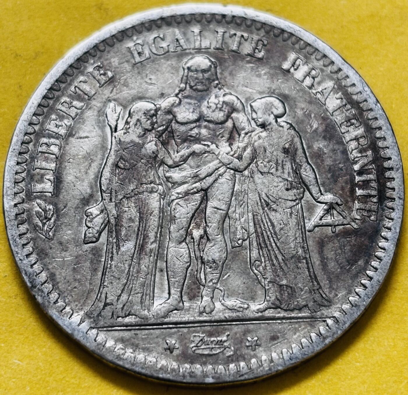 文馨钱币收藏第 283 场，【大雪鉴珍，寒英缀金】金银纪念币精品场，诚邀您的参与【长期接代拍品】 少见法兰西第二共和国时期 1849 年大力神 5 法郎大银币 900 高银，第一版关门版少见双英文 BB 厂，关门年更是难得