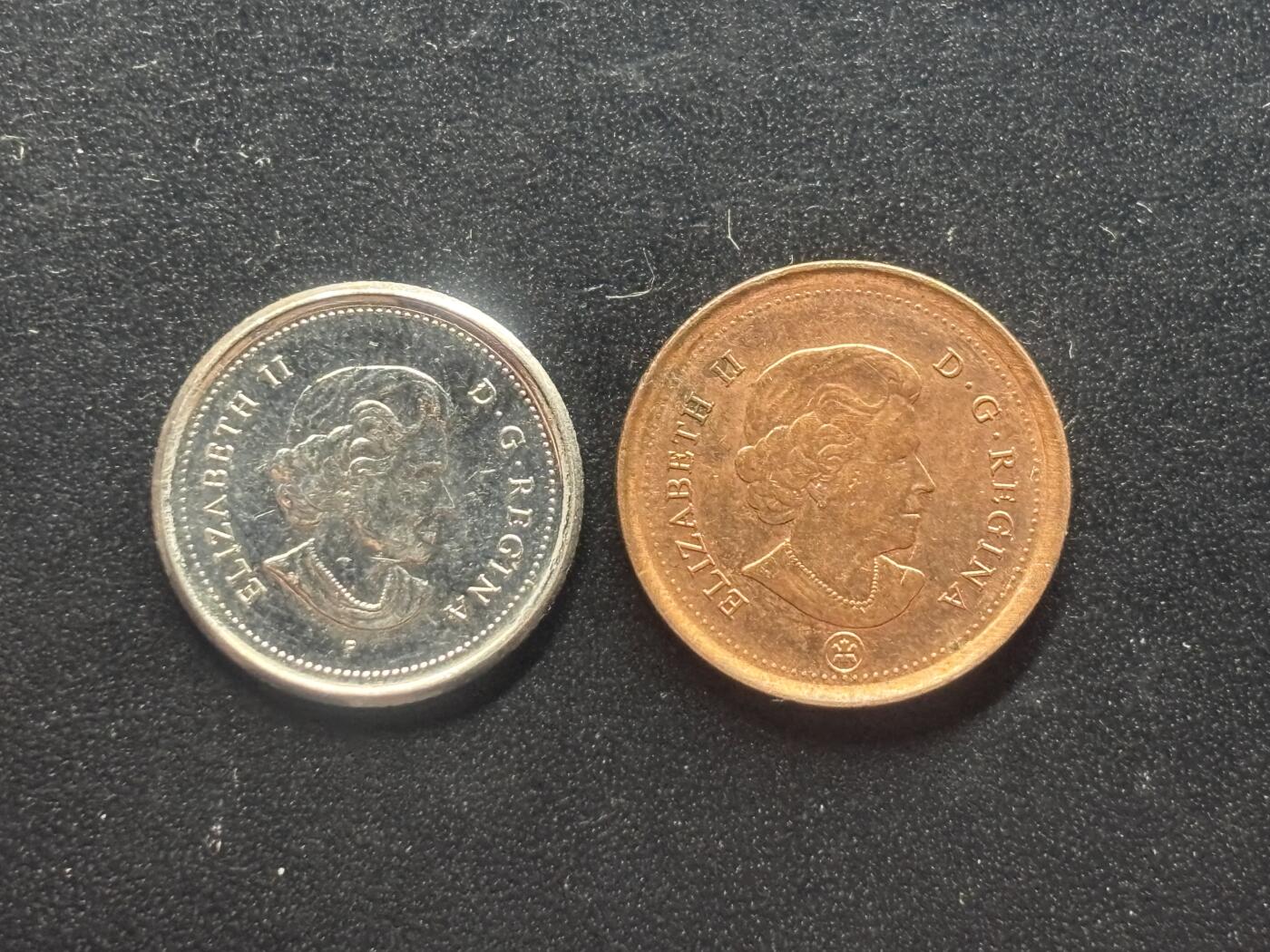 邮泉阁限时拍卖第三十七场 英国殖民地、属地硬币专场（硬币在国外。请付邮费6元。） 加拿大老年版2枚