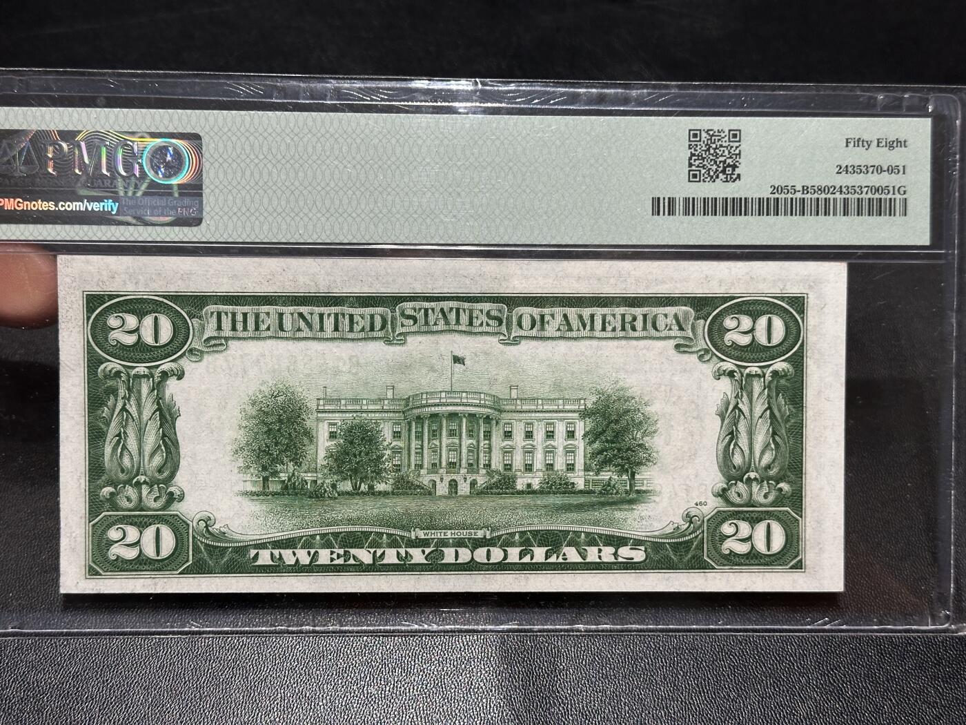 《外钞收藏家》第五百八十八期（优质场）（本平台长期征集拍品、欢迎藏友们联系合作） 1934年美国20美元 纽约版 PMG58 豹子号777