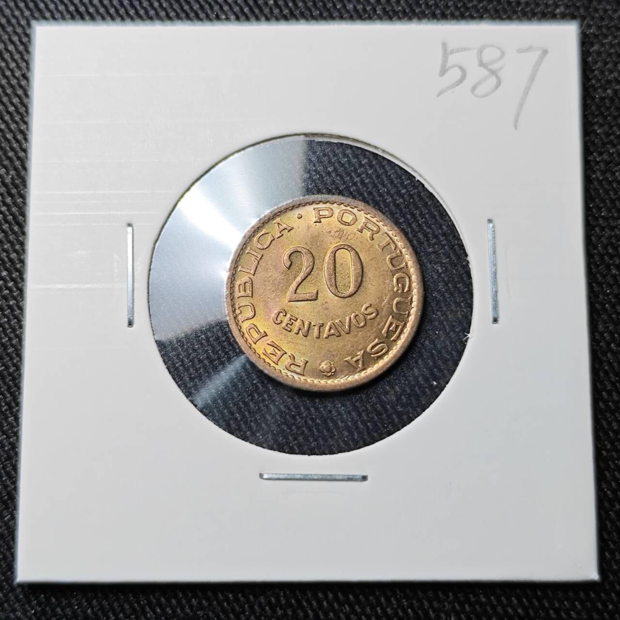 KK钱币收藏小铺 （套币 好品/批量散币 银币）专场  2月预留时间 周末发货  1970葡属东帝汶20分铜币 好品