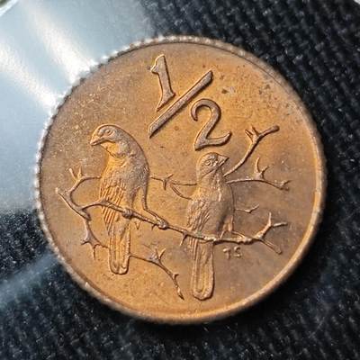 KK钱币收藏小铺 （套币 好品/批量散币 银币）专场  2月预留时间 周末发货 -  1970南非1/2分 好品