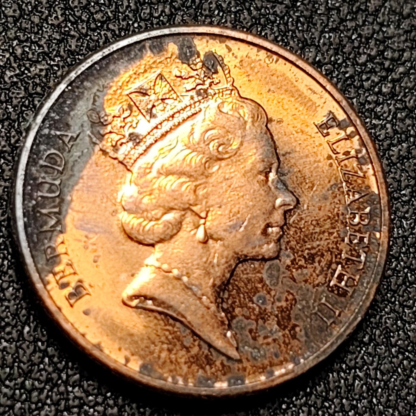 泉币菌-第141场-精品福利场（之前场次29日、30日发货，敬请谅解） 英属百慕大 1991年 1分 铜币 猪 