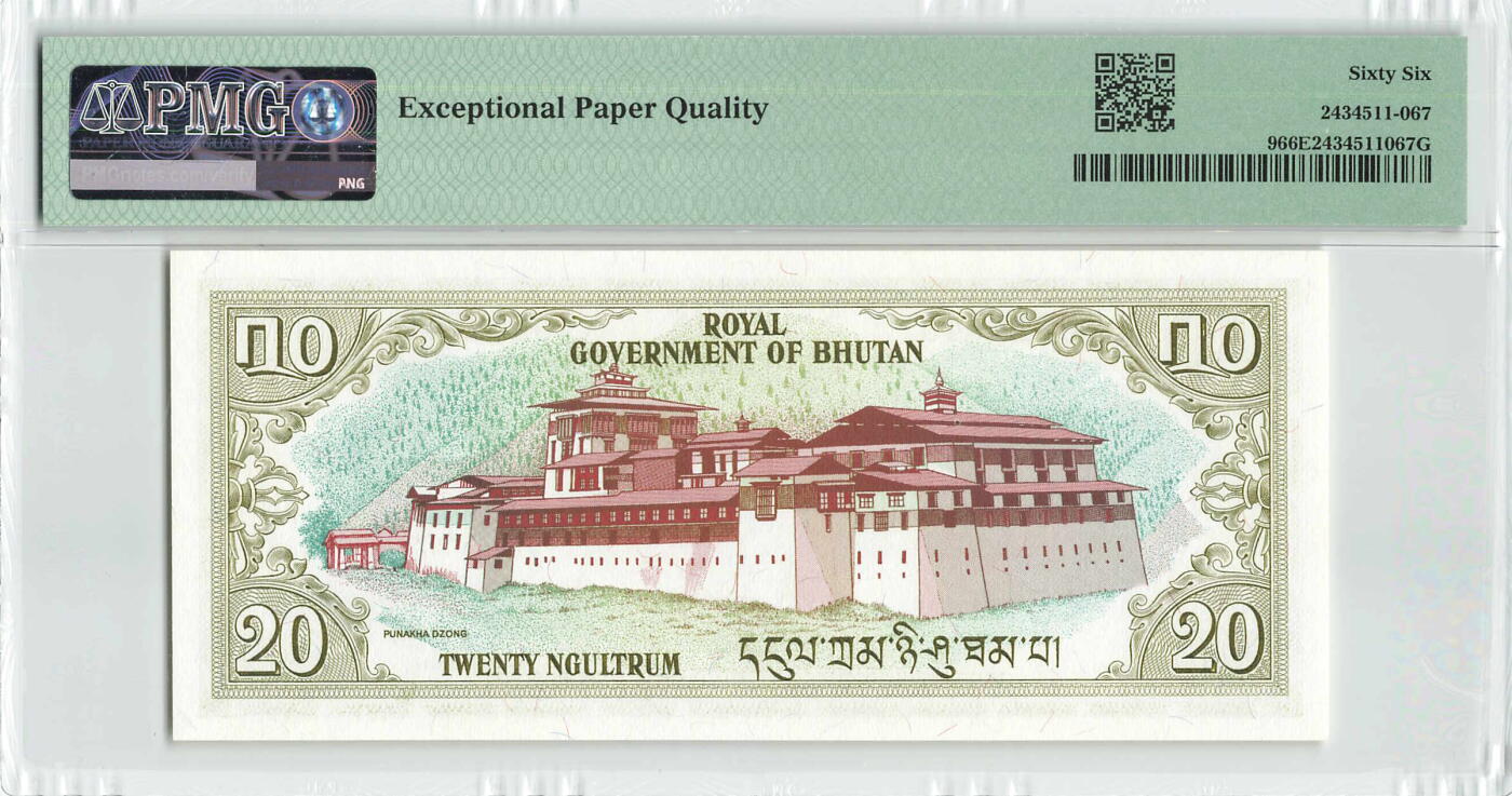 小福收藏拍卖第196期 评级币精选场 本期有68分倒置号布隆迪世界最大纸币 泰国69年10铢纪念钞0A冠百位倒置号  文莱06年500吉令特首年首冠 丹麦经典大松鼠 俄罗斯 玻利维亚 东加勒比 亚美尼亚等多国精美高分珍稀老钞精品纸币 不丹 1981年 20努尔特鲁姆 早期罕见版别 不是便宜的品种  PMG66 EPQ