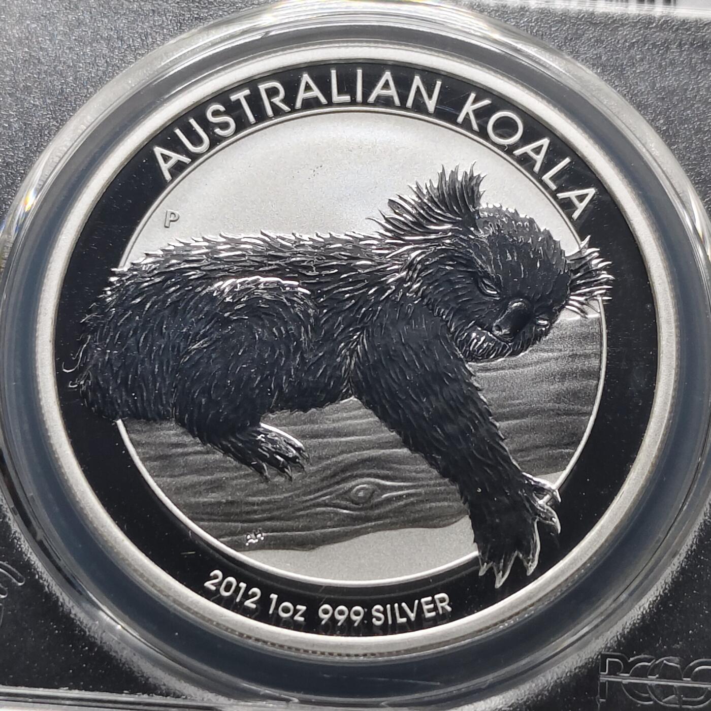 【全场包邮】纯粹捡漏拍481场（免费代拍第18场） 澳大利亚2012年1元考拉1盎司31.1克999纯银币-PCGS MS68